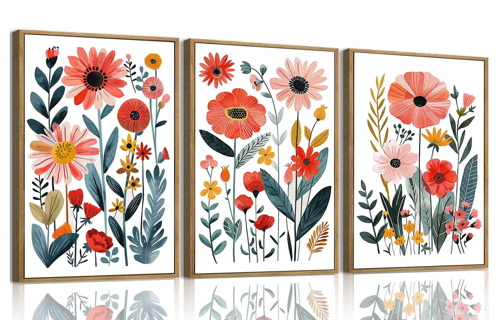 Toile fleurs sauvages impression florale de qualité supérieure 30x45cm - 7