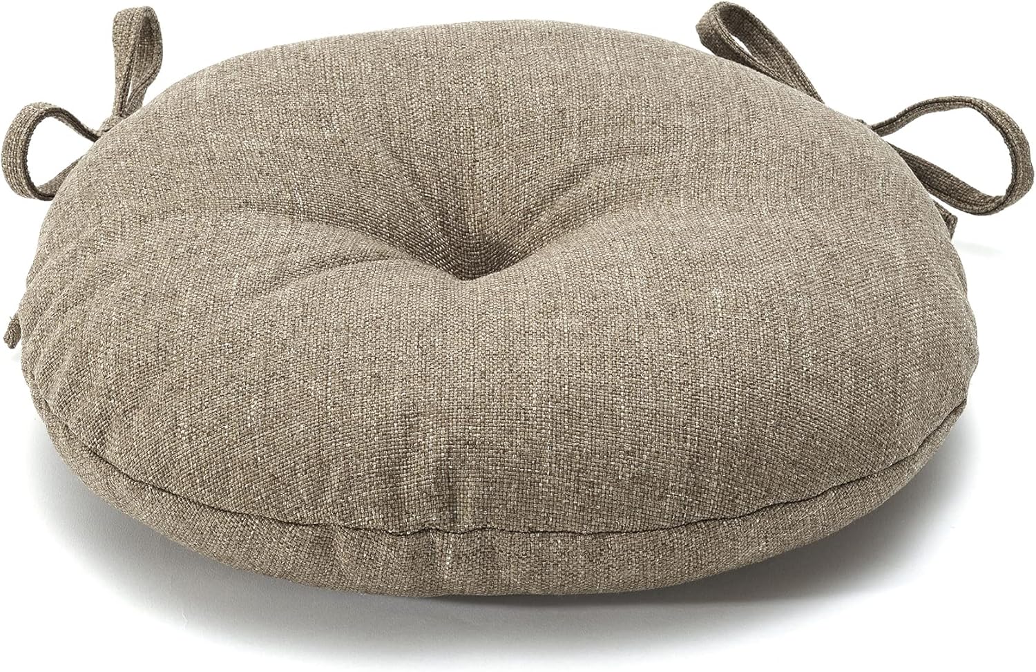 Klear Vu Bistro Outdoor Fabric Round Seat Cushion Set of 2, Tan