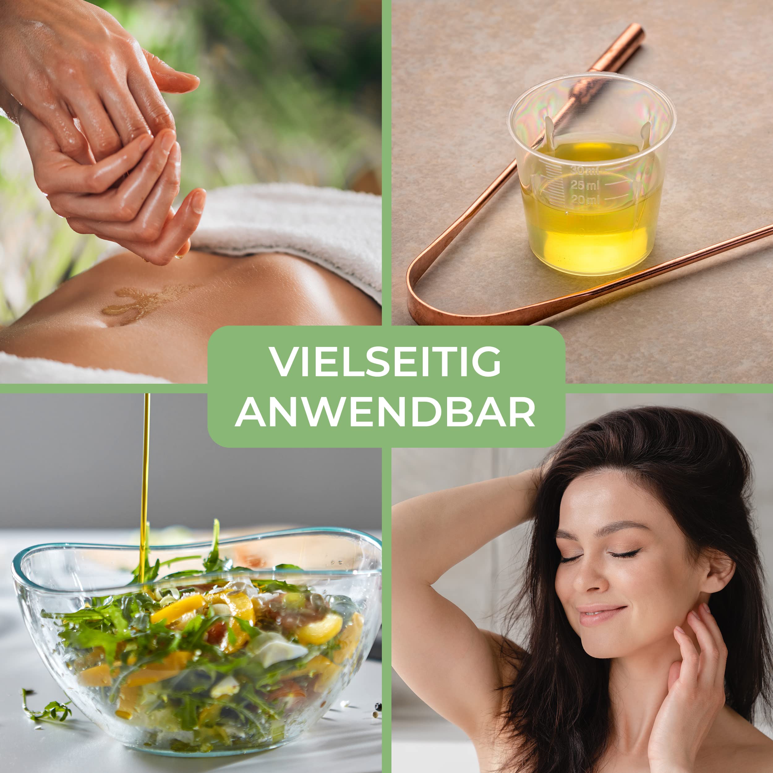 MASSAGE-EXPERT Bio Sesamöl kaltgepresst & gereift – für Küche, Ayurveda, Pflege & Massage (1 Liter rePET-Flasche mit Spritzeinsatz)