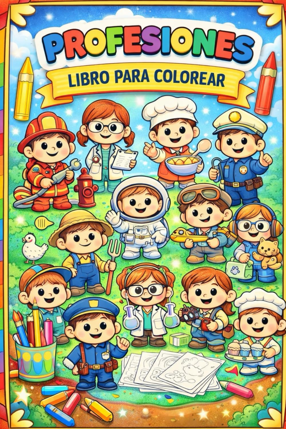 Libro para colorear: Mis primeras profesiones