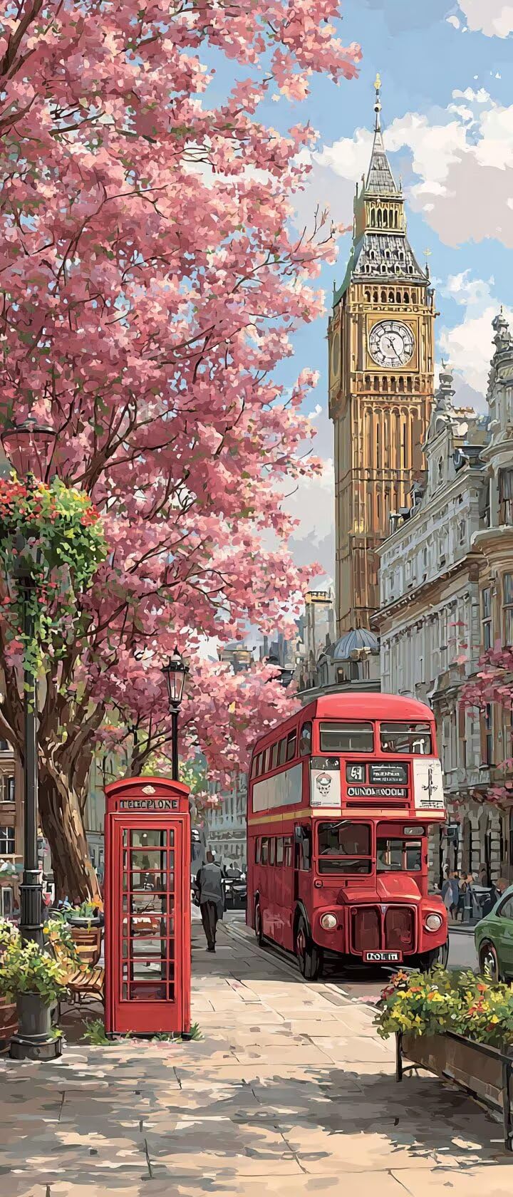 Autobus Diamentowe Malarstwo Big Ben Zestawy Artystyczne Dla Dorosłych, Kryształowy Zestaw Artystyczny dla Dorosłych Dzieci DIY 5D Kwadratowe Pełne Wiercenie Klejnot Kropki Stras Haft Rzemiosło Obraz
