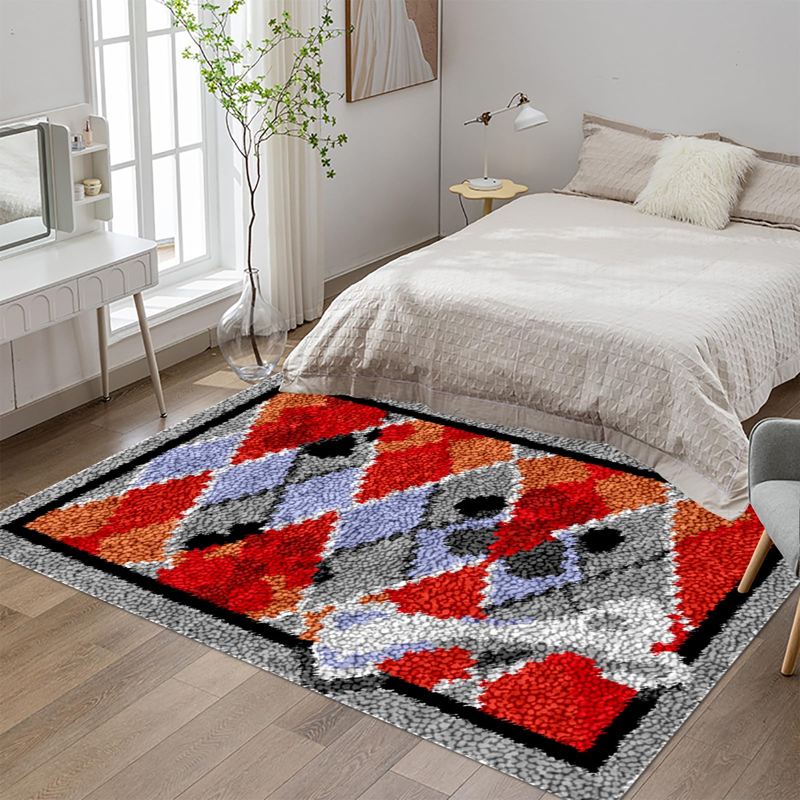 Tehocwiz Large Latch Hook Kits for Adults, Rug Making Kit For Adults Beginners, Pre-Printed Pattern Rug Making Kit, Tapestry Kits Rug for Beginners, Latch Hook Rug Kits Embroidery Carpet 38x52 cm โ image 1