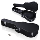 Acoustic Guitar Hard Shell Carrying Case&comma; 41" Acoustic Guitar Wooden Hard Shell Lockable with Key&comma; Black &lpar;Acoustic Guitar&rpar;