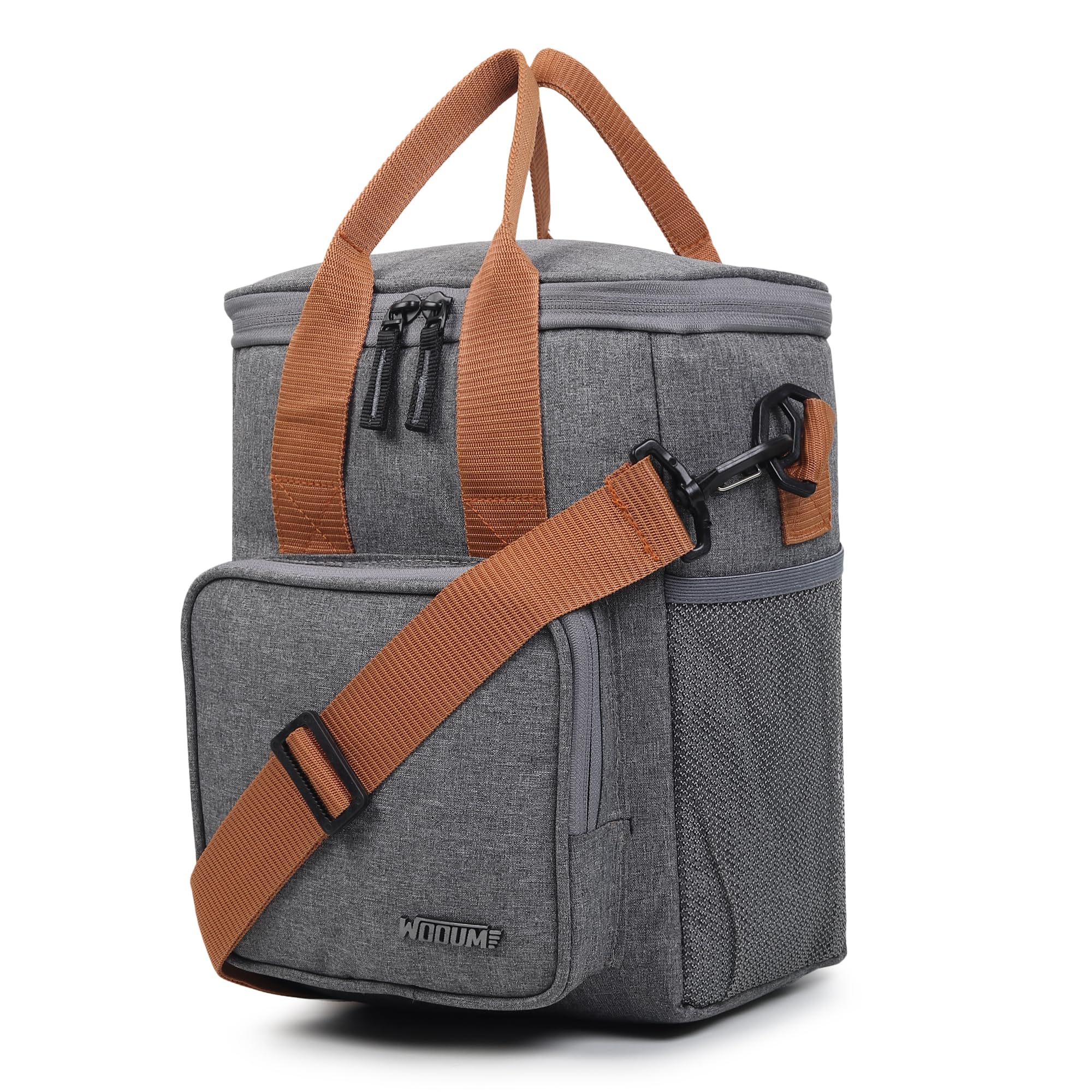 Wooum Shoulder Tiffin Bag Lunch Bag Lunch Holder Meal Container Picnic Lunch Bag with Large Capacity and Water Resistance Fabric - Meal Bag Tiffin Bag - Tgrey