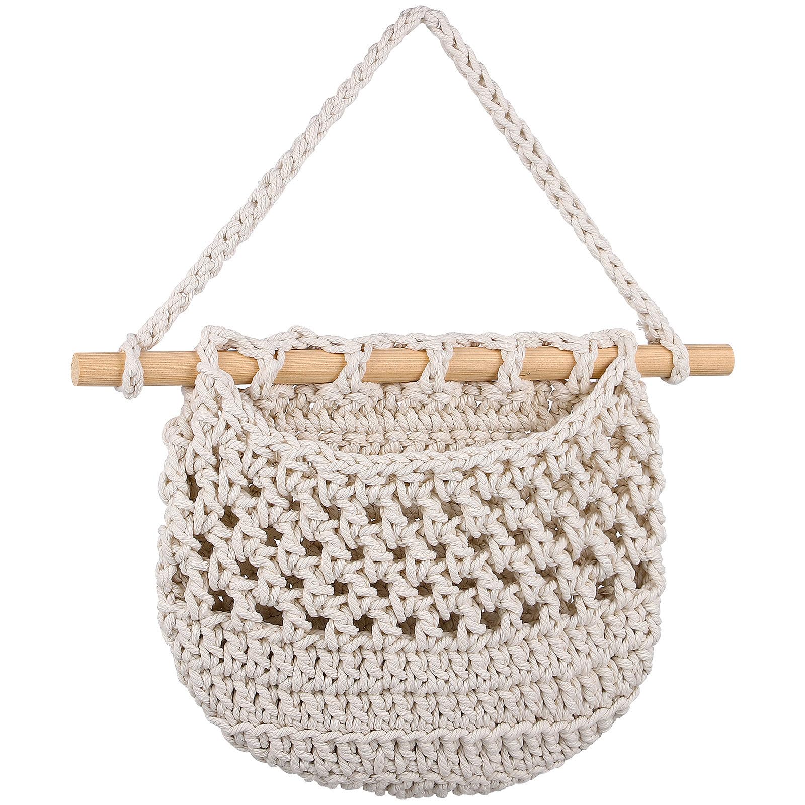 Paniers suspendus faits main en coton macramé à franges qualitatif