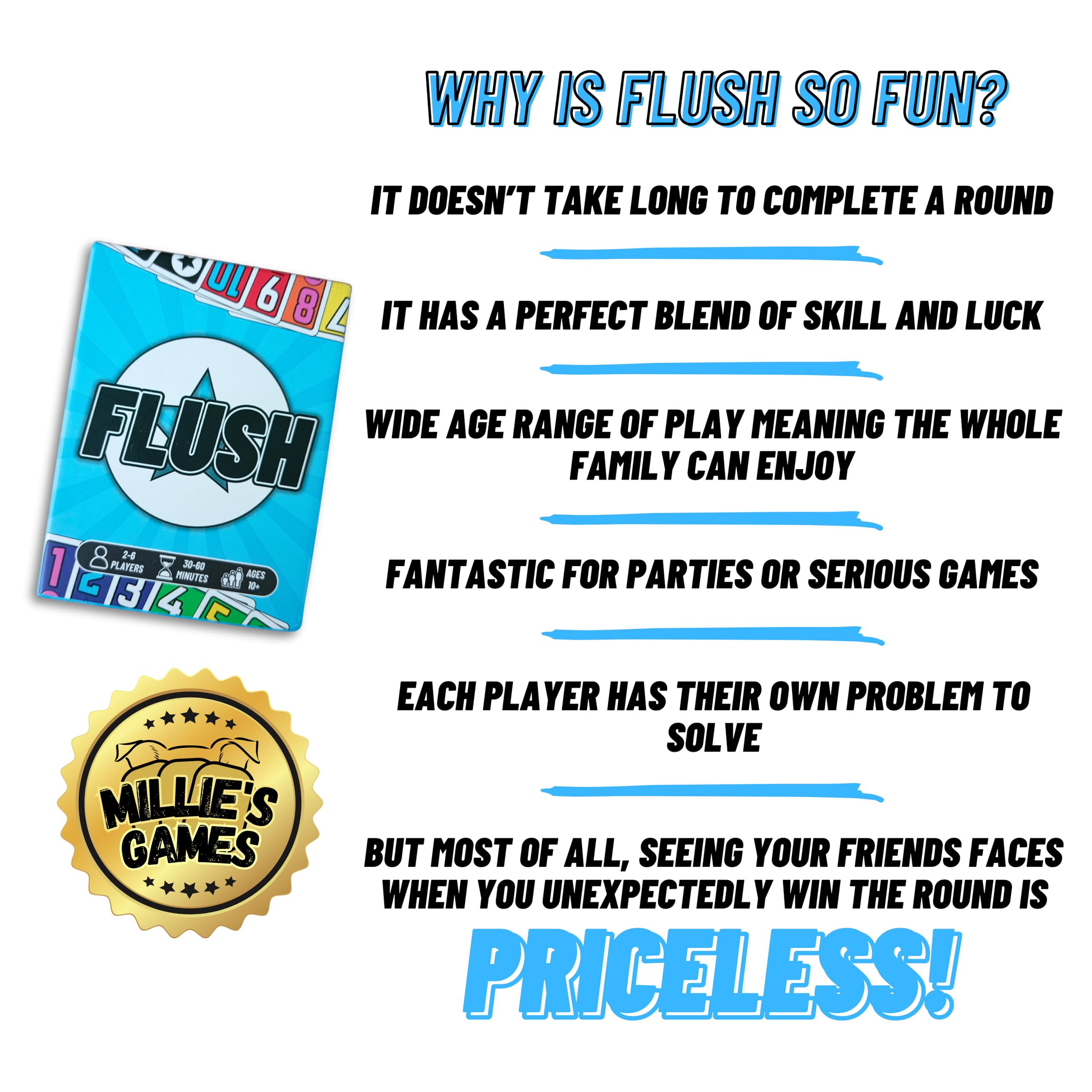 FLUSH Card Game - Quick Fun Tactical Shedding Game for 2-6 Players with High Replayability, 30-60 Min Playtime - Image 2