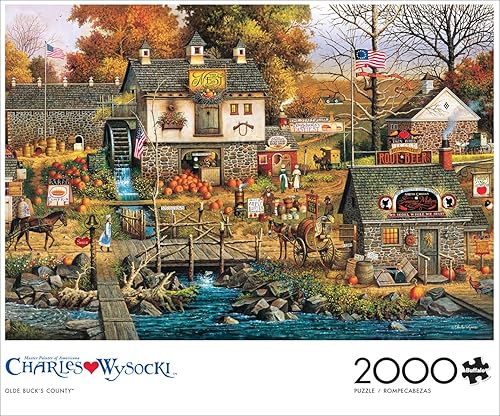 Miniatura 2 de Buffalo Games - Olde Buck's County - Rompecabezas de 2000 piezas para adultos desafiante - Tamaño terminado 21.25 x 15.00
