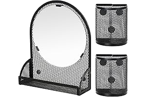LUCYCAZ Locker Essential Must-Have: Magnetic Mirror with Pen Holders