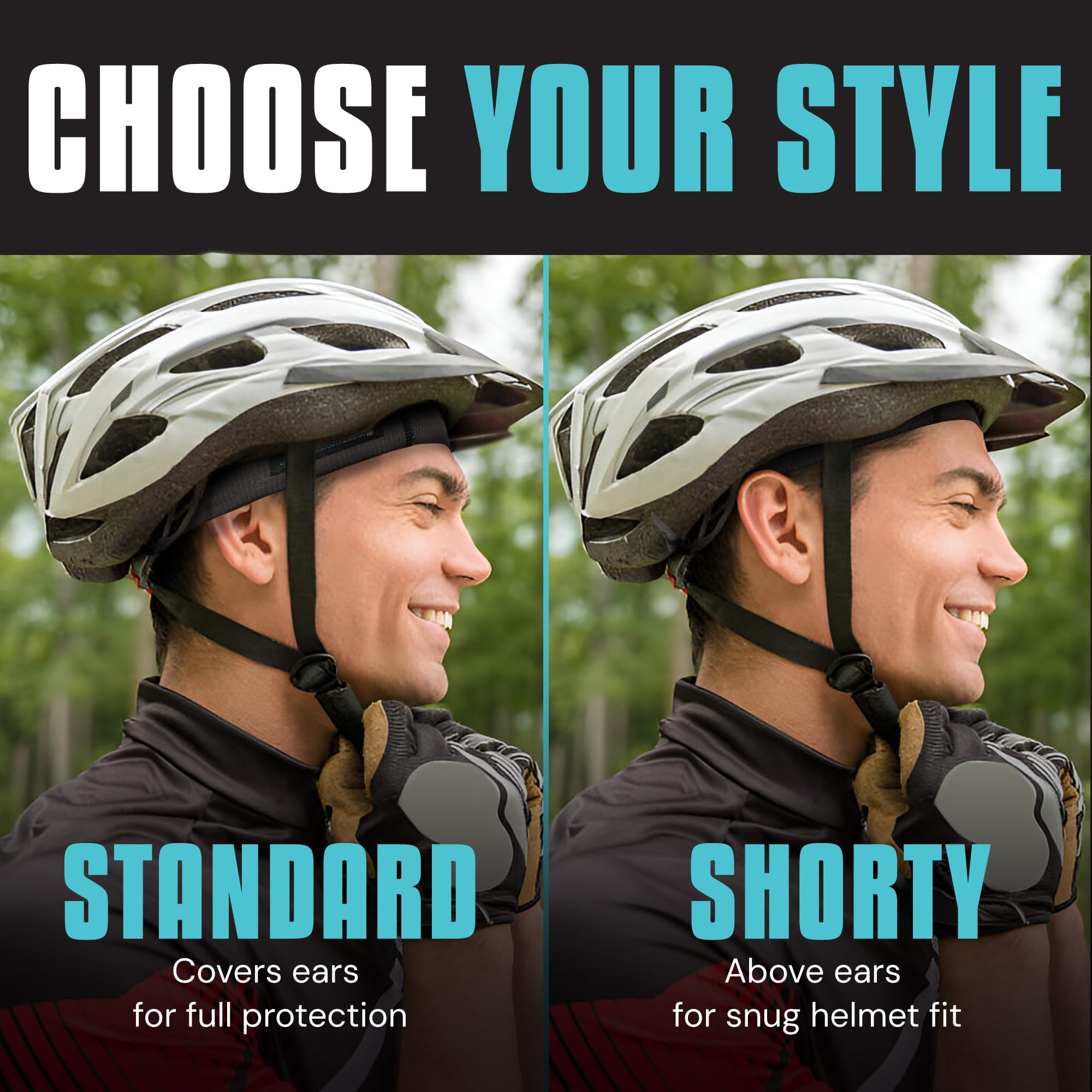 SweatHawg - Gorra de ciclismo absorbente y absorbente para hombre y mujer