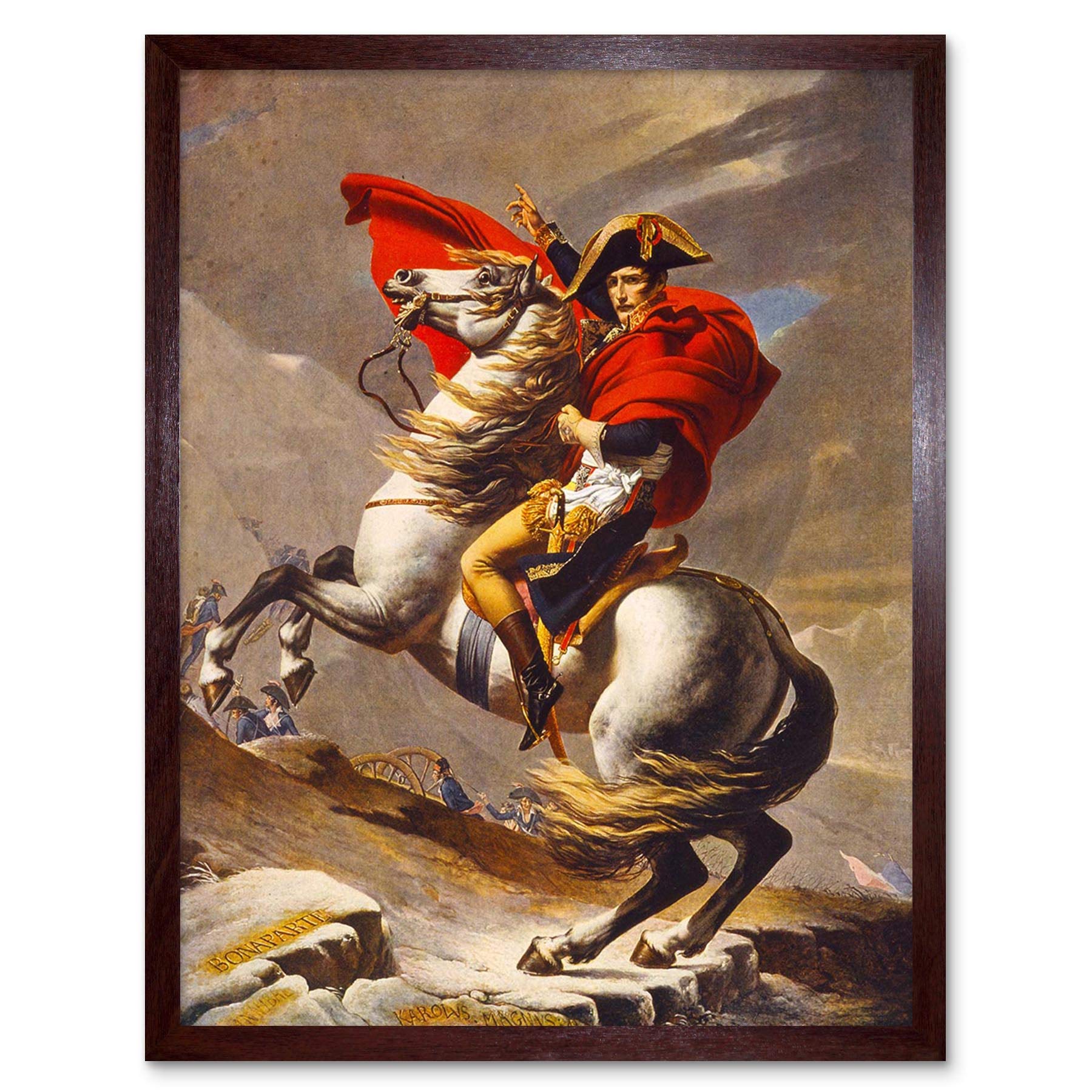 Paintings David Napoleon Bonaparte Emperor France Alps Horse Framed Art Print