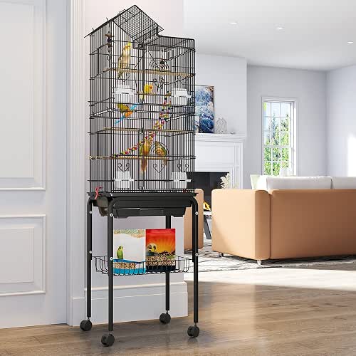 YITAHOME 62 inch Metal Bird Cage, Large Parakeet Cages for