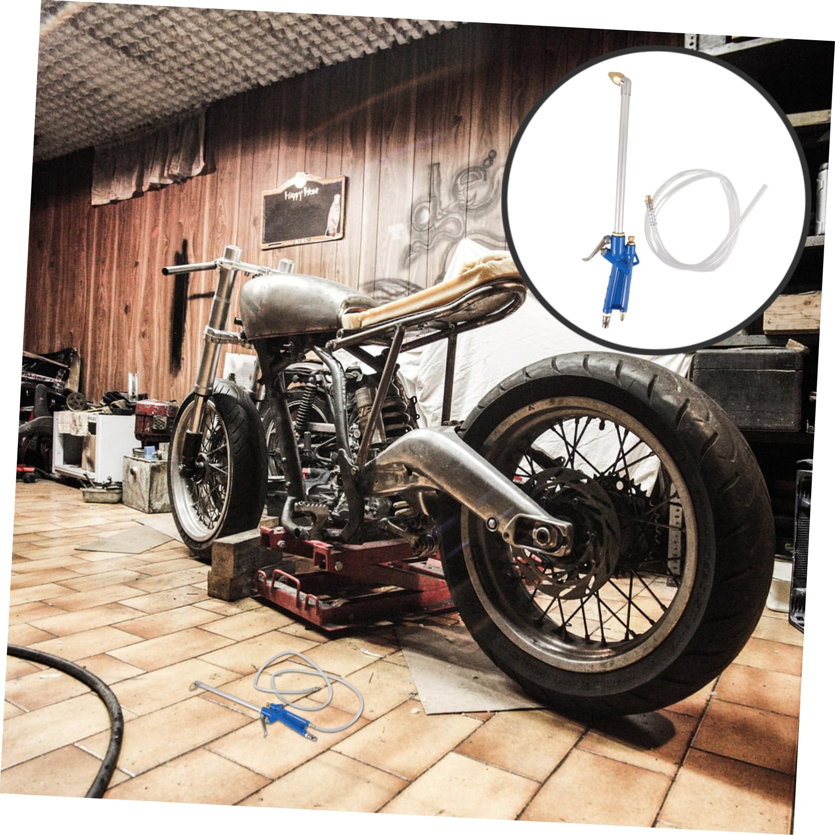 Vaguelly Spruzzatore Pneumatico Ugello Aria in Alluminio e Rame per Pulizia Motore Auto Impugnatura Ergonomica e Velocità di Pulizia Rapida per Officine e Garage