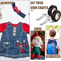 Vista 7 de Outus 2 rollos de cinta de dobladillo, cinta adhesiva para planchar sin coser para pantalones cada uno de 1/2 pulgada (70 yardas cada uno, negro)