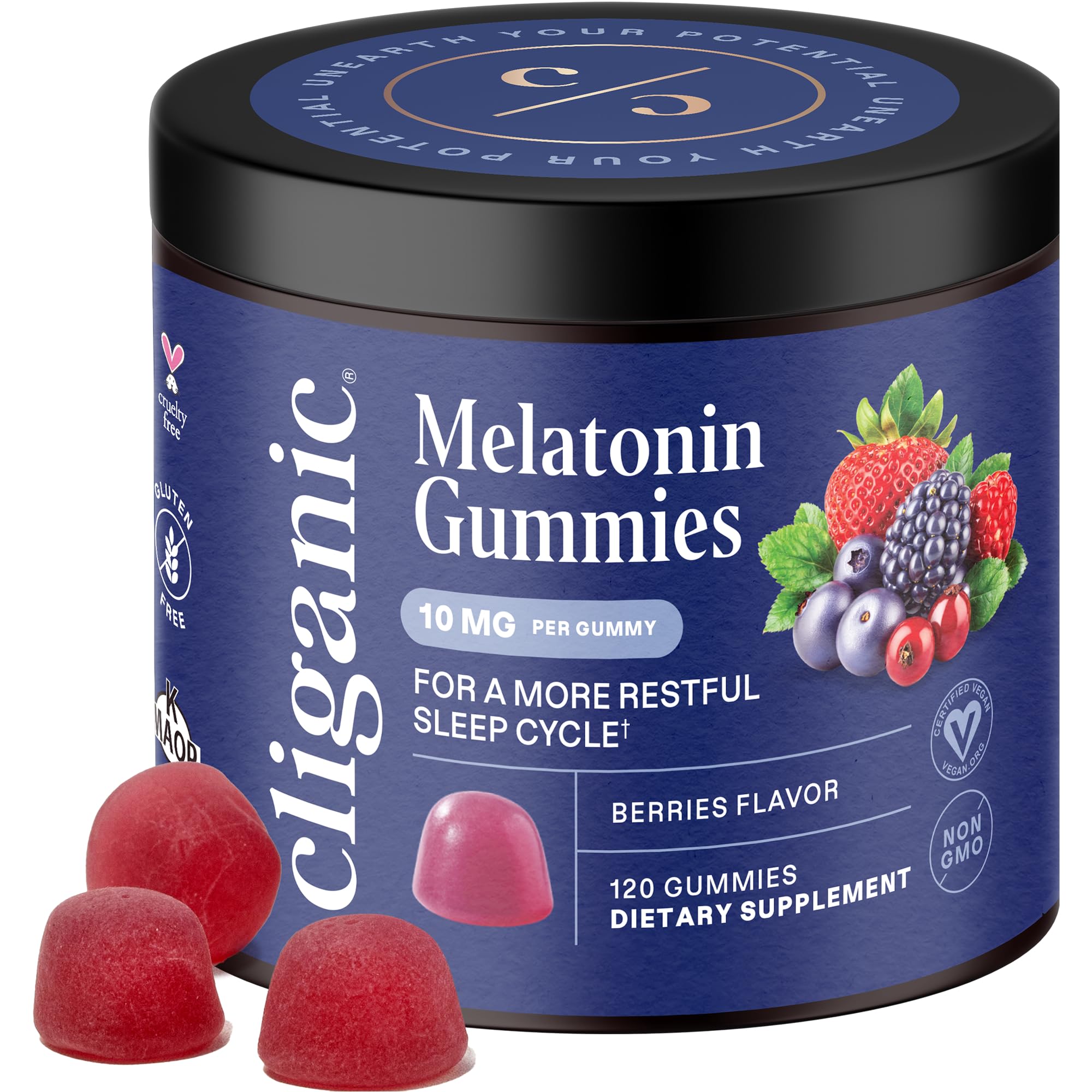 Amazon.com: Cliganic Melatonin Gummies (10 mg, 120-Day Supply