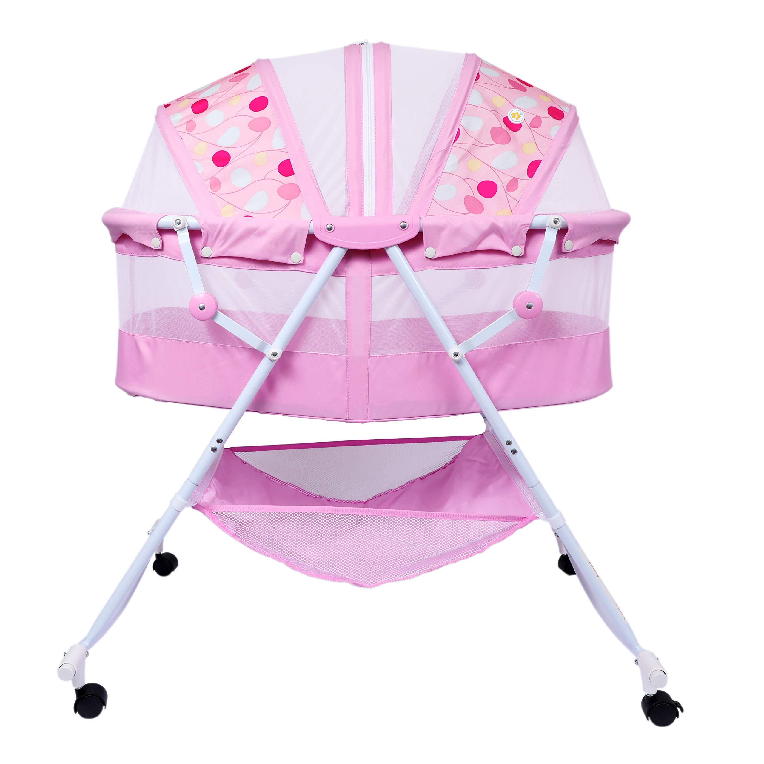 1st Step Bassinet Cum Rocker with Mosquito net (Pink)-picture-6