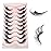 Yasnai Cat Eye Lashes Fluffy False Eyelashes Volume Lashes Wispy Fake Lashes Natural Eyelashes Strip Lashes 9 Pairs Pack 9D