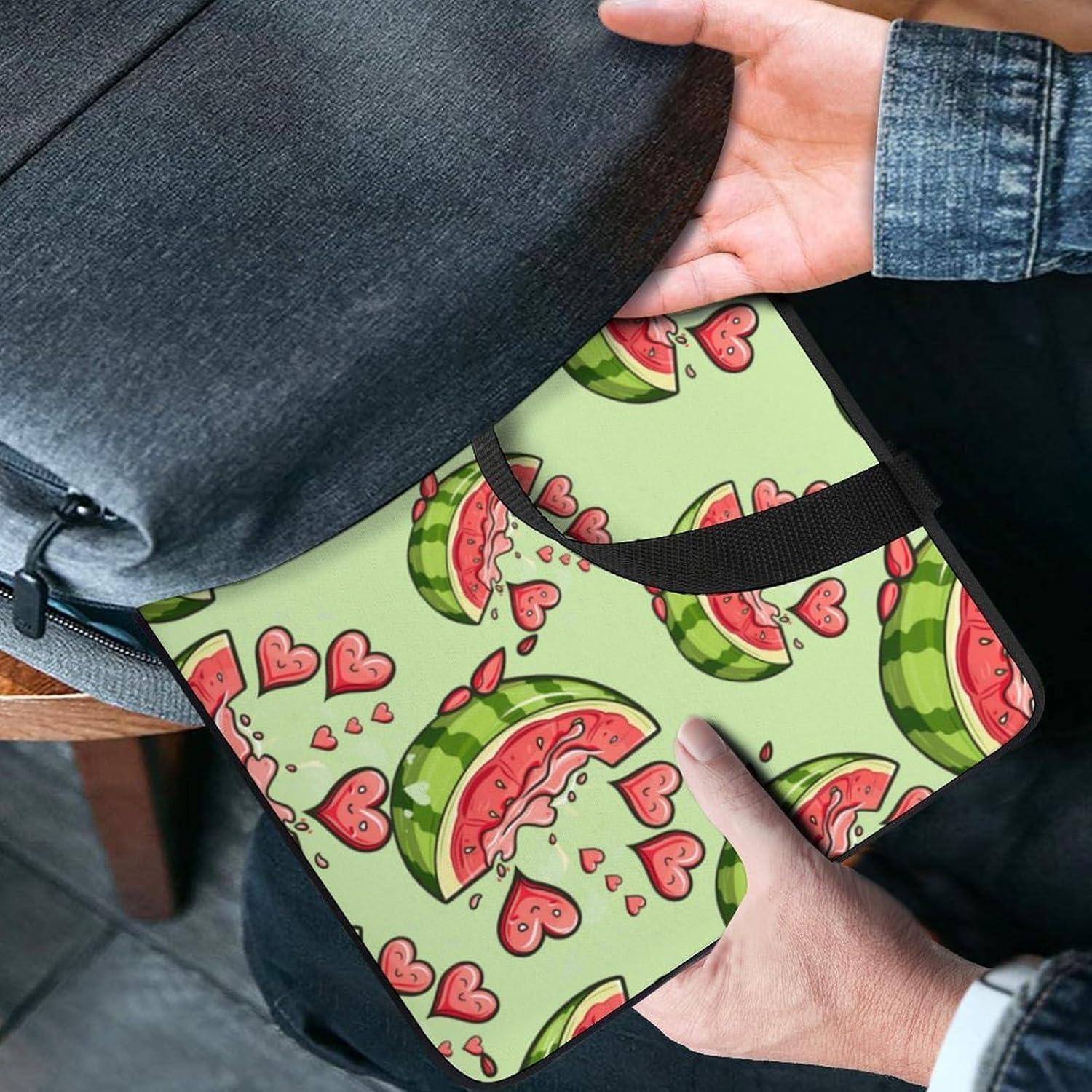 Watermelon Melon Fruit Laptop Bag Print Computer Sleeve Case Protector Briefcase Totes for Women Men
