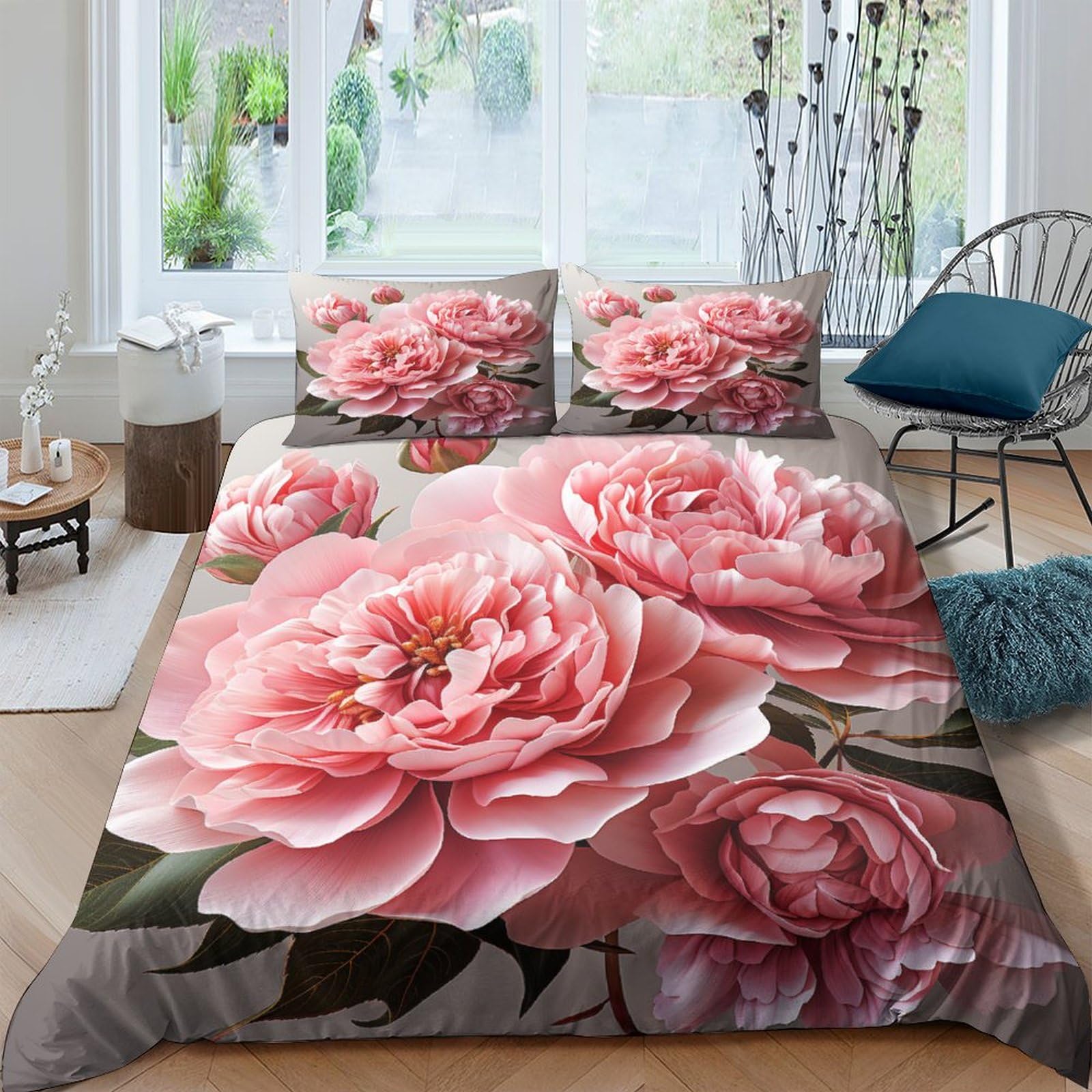 Parure de lit 3 pièces haut de gamme drap 220 x 240 cm Dourdan