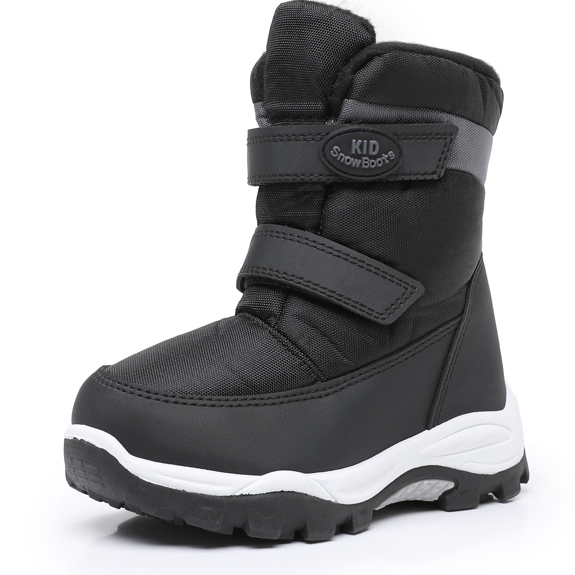 Ahannie Boys Girls Snow Boots Toddler Kids Winter Boots Water Resistant Hook Loop Cold Weather Shoes (Toddler/Little Kid)