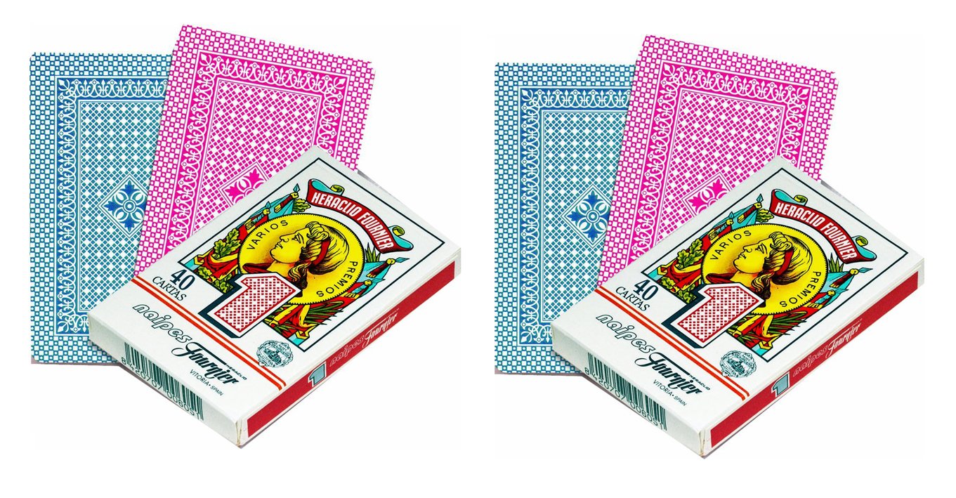 Outletdelocio Pack de 2 Baraja española. 40 Cartas. En Caja de Carton