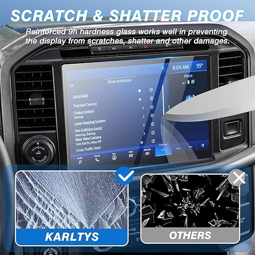 Miniatura 4 de Karltys Protector de pantalla mejorado para sin reflejos ni huellas dactilares Vidrio templado Ford F150 2026  20212026  2022 F-150 Lightning  F150