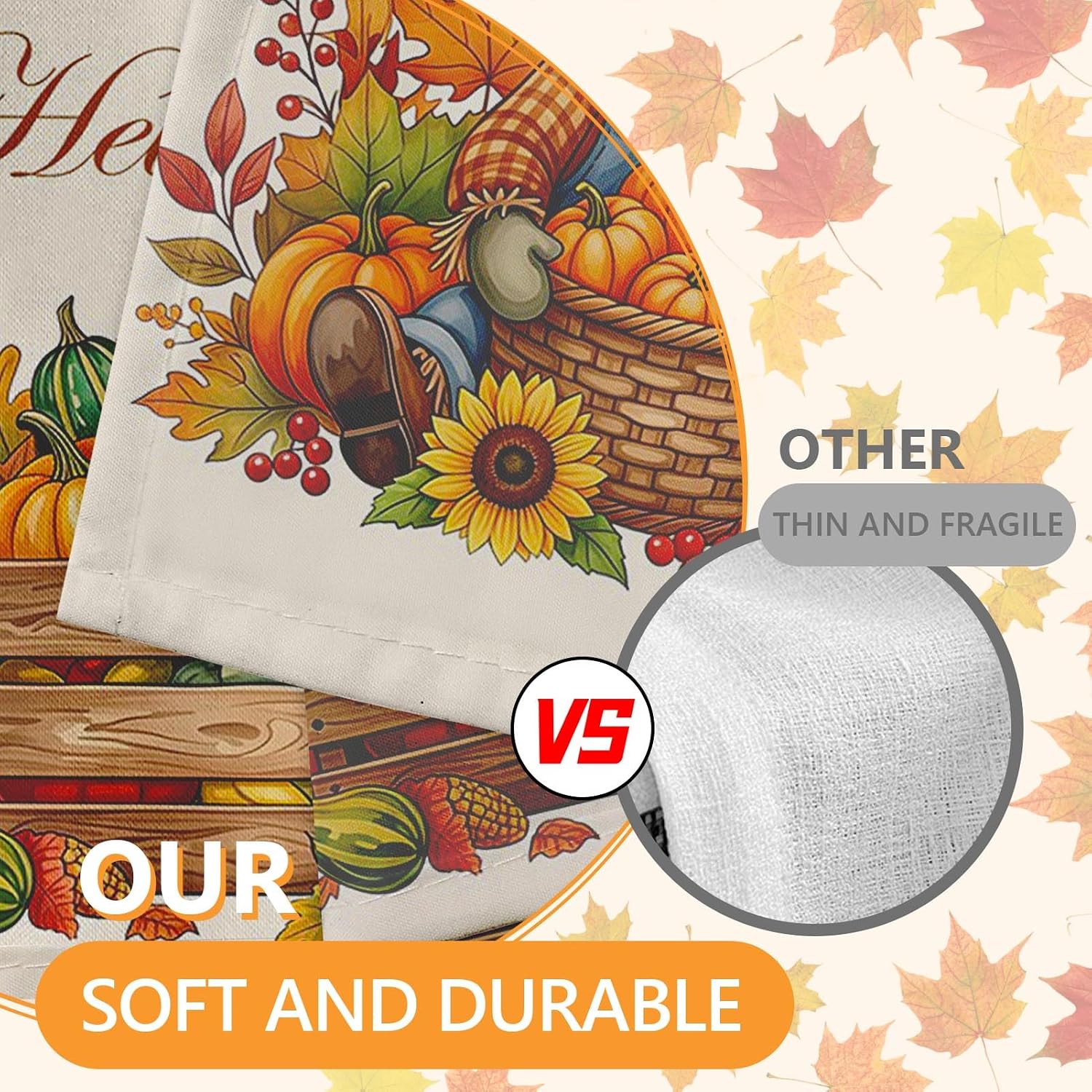 Arttown Fall Farmhouse Pumpkins Window Curtains and Valances Set 36 Inch, Sunflower Rustic Leaves Short Tier Curtain for Cafe Living Room Bathroom, Autumn 3 Pieces Set Kitchen Decor