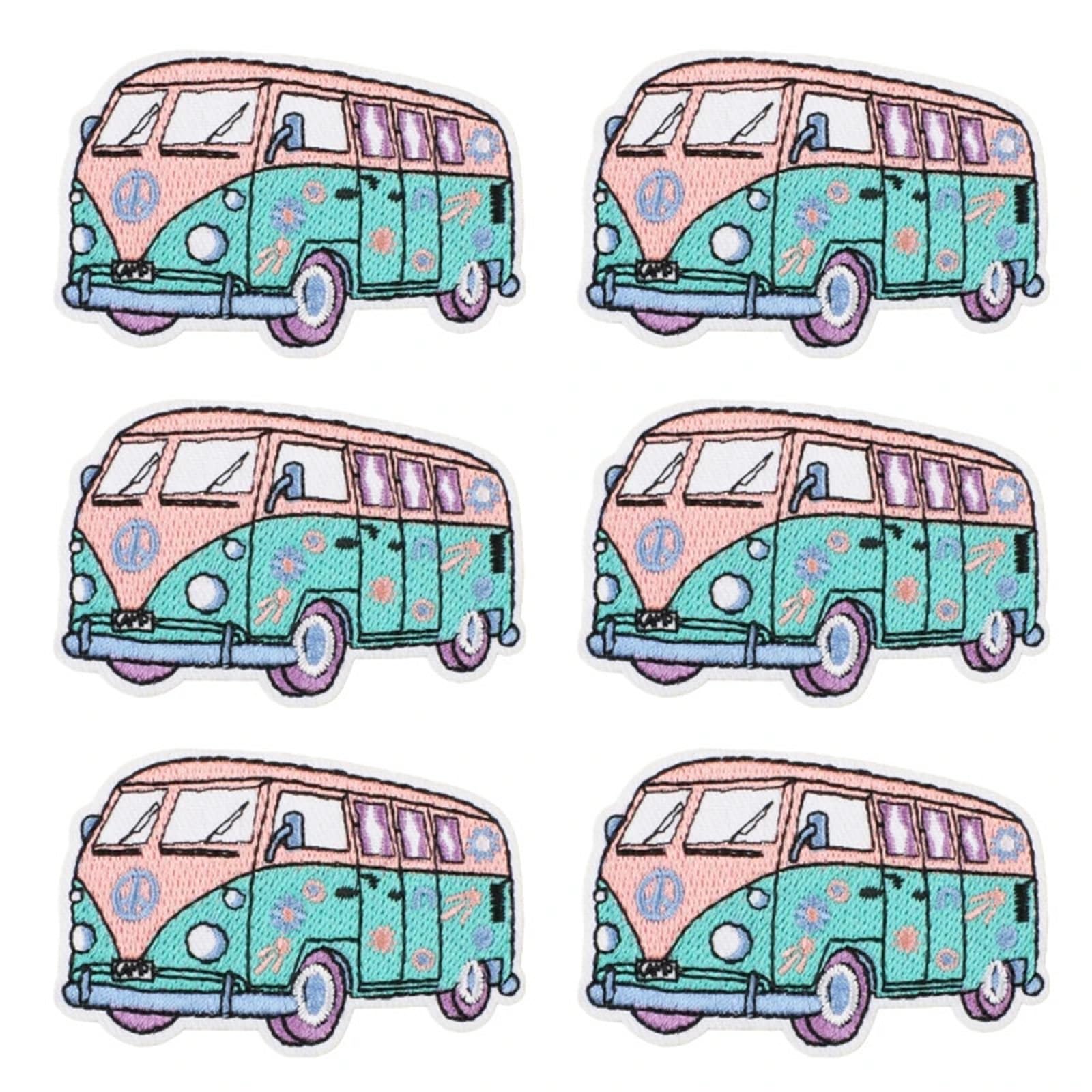 Wtaxbh 10Pcs A Iron On Patches 20Pcs/Lots Flowers Letter Wave Computer Embroidery Label Patch Rainbow Cactus Cloth Iron-On(10Pcs A)
