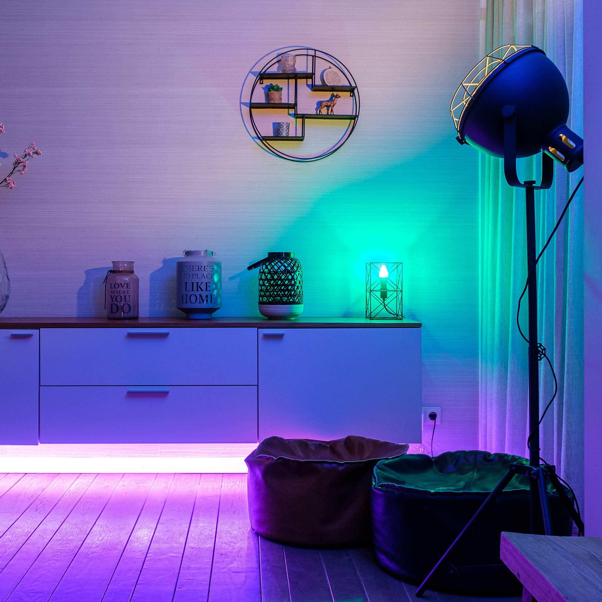 Eria GU10 Smart LED Spot, abstimmbares Farbigen und Weißen Licht, Functioniert, Hue*, SmarThings, Alexa (4th Gen), Google Assistant (Hub erforderlich) (2-Pack)