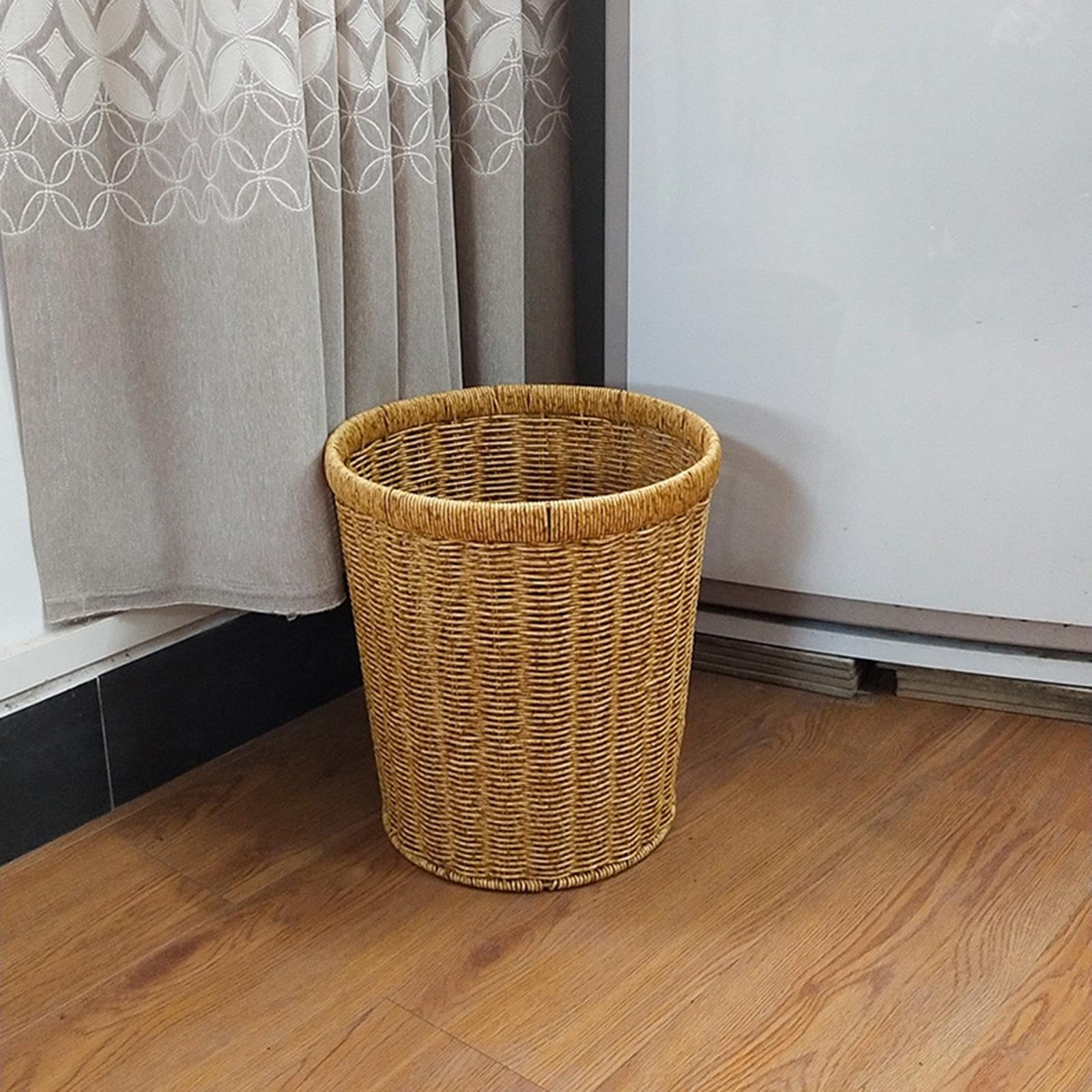 #N/A/a Cesta de Mimbre Misceláneas Cubo de Basura Cesto de Basura de Cocina para Sala de Estar