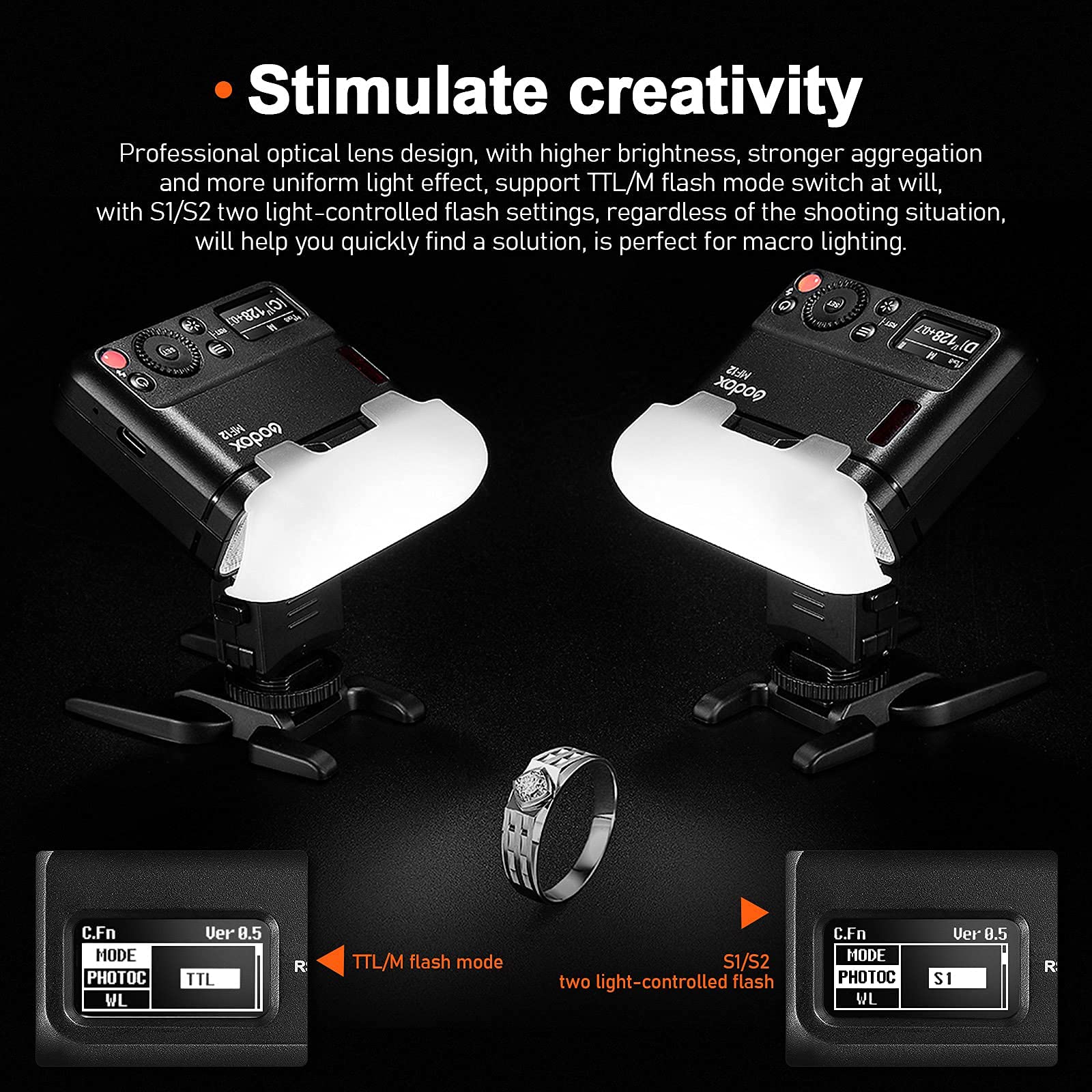 Godox MF12-K2 lampa makro TTL z X 2,4G, LED modelującą i USB-C foto