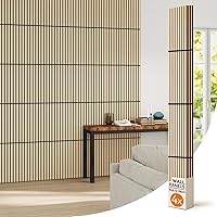 Vista 11 de Upick Paneles de pared acústicos plegables, paquete de 4 paneles de madera MDF de 48 x 12.6 pulgadas para pared, paneles de pared absorbentes