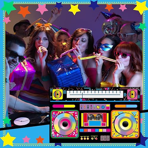 Miniatura 5 de 4 cajas de recuerdos de fiesta de los años 80 y 90, de 16 x 10 pulgadas, cajas grandes de cassette para fiestas, cinta de casete boom, decoración de