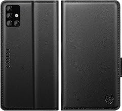 for Samsung Galaxy A51 Case, Kickstand Flip Leather Wallet Book Case with Card Slots Shockproof Magnetic Closure Protective Phone Case Cover Compatible with Samsung A51 - Black