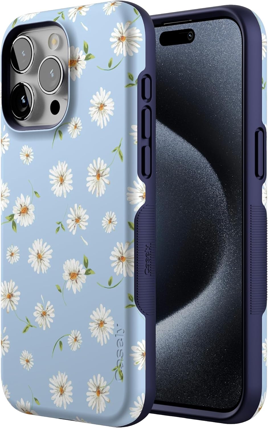 Casely iPhone 15 Pro Max Case | Daisy Daydream | Baby Blue Floral | Bold Protective Design | Compatible with MagSafe - Image 2