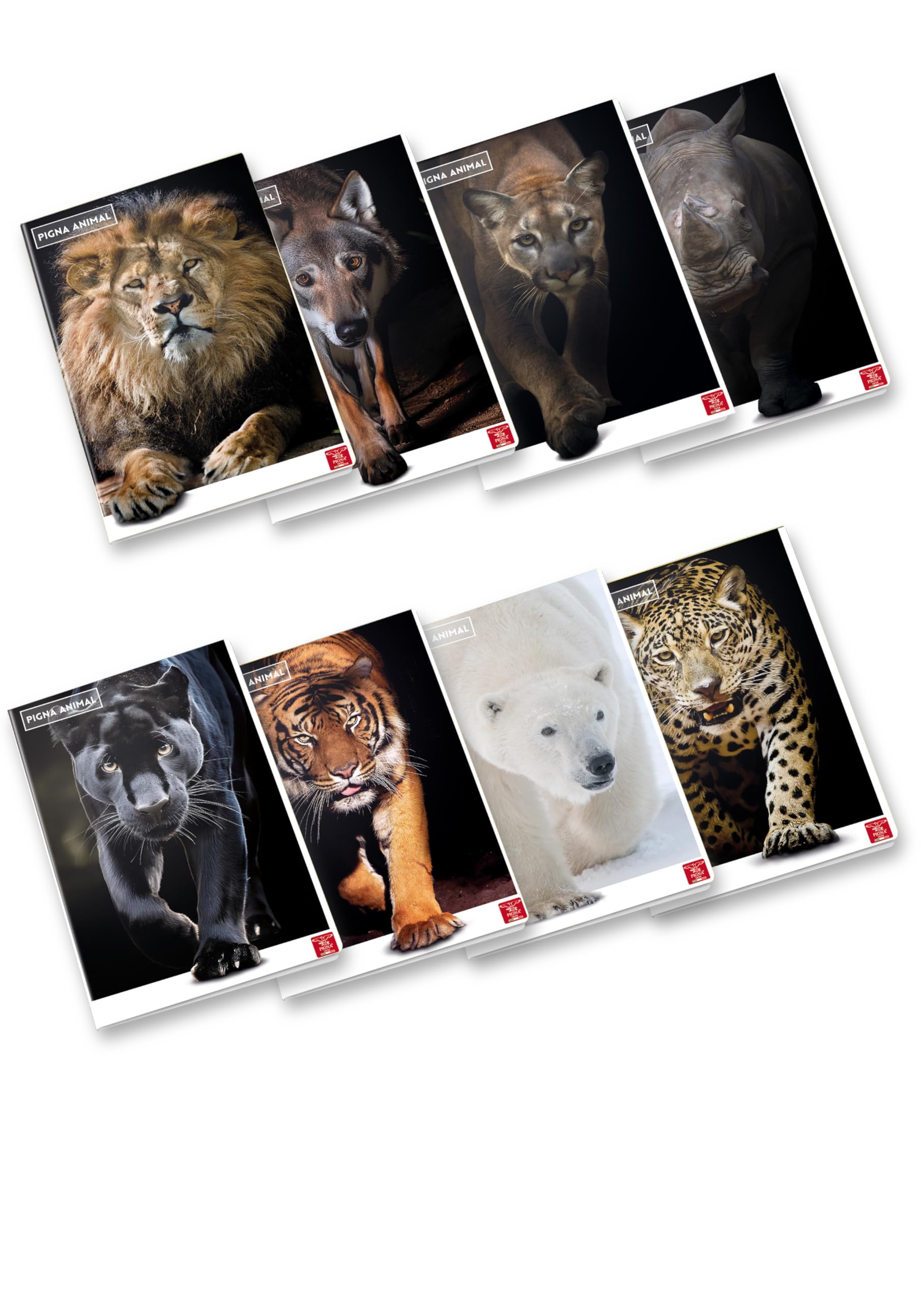 Pigna Maxi Quaderno Animal A4 21x29,7 cm 80 stron 80 g/m² Righe Terza Elementare Copertine Assortite 10 sztuk