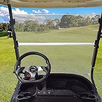 Vista 6 de D Golf Cart - Volante de 12.5 pulgadas, para Club Car EZGO Yamaha carrito de golf, con botón de bocina de coche, volante de carreras genial