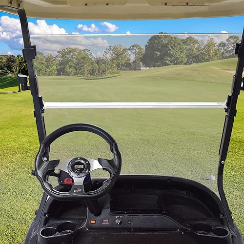 Miniatura 6 de D Golf Cart - Volante de 12.5 pulgadas, para Club Car EZGO Yamaha carrito de golf, con botón de bocina de coche, volante de carreras genial