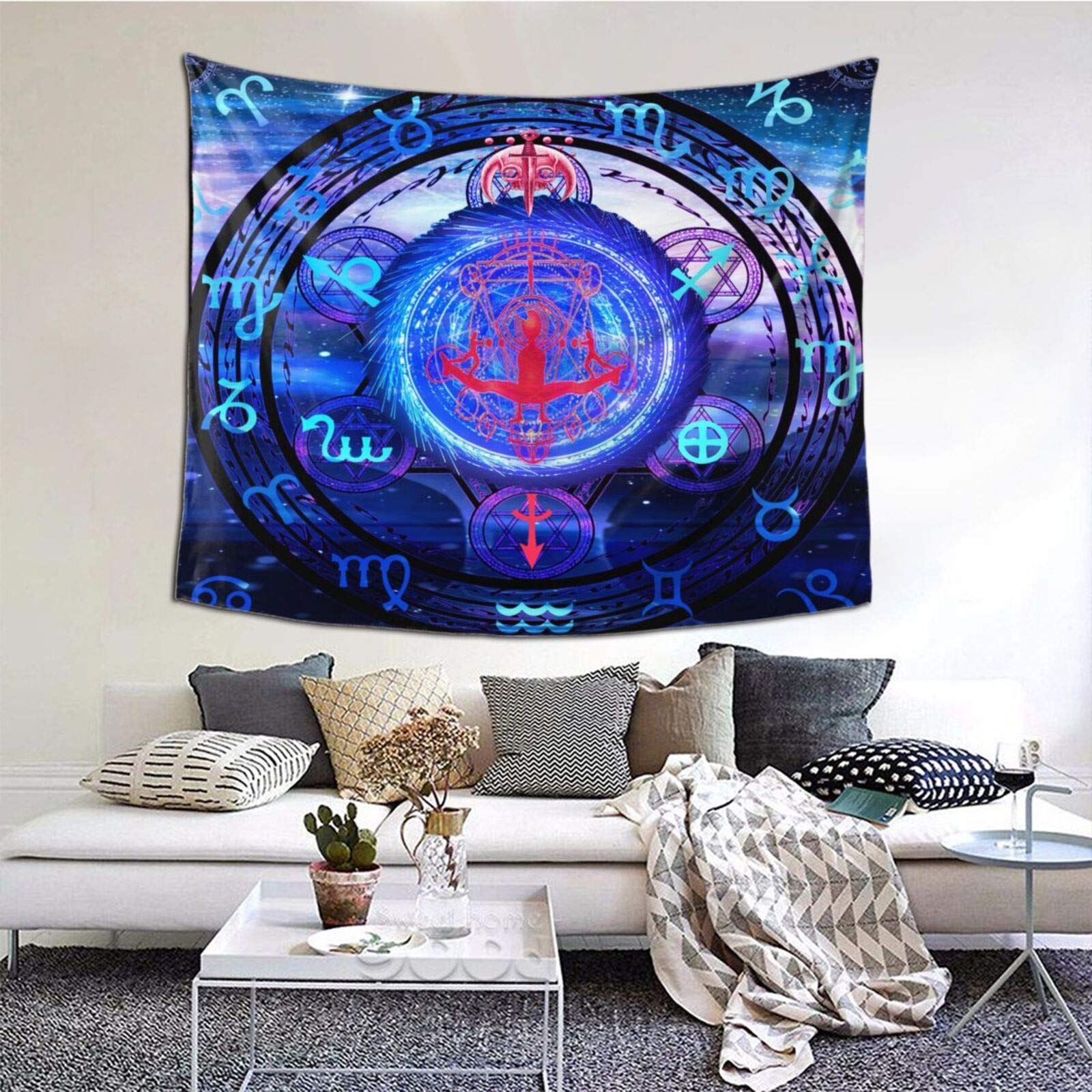 heranTisyan Wall Tapestry Mystics Legacy of Ancestors Wisdom Tapestry Wall Hanging With Mysterious Gee - Whiz Exotic Patterns for Bedroom Living Room 60 X 51 Inch