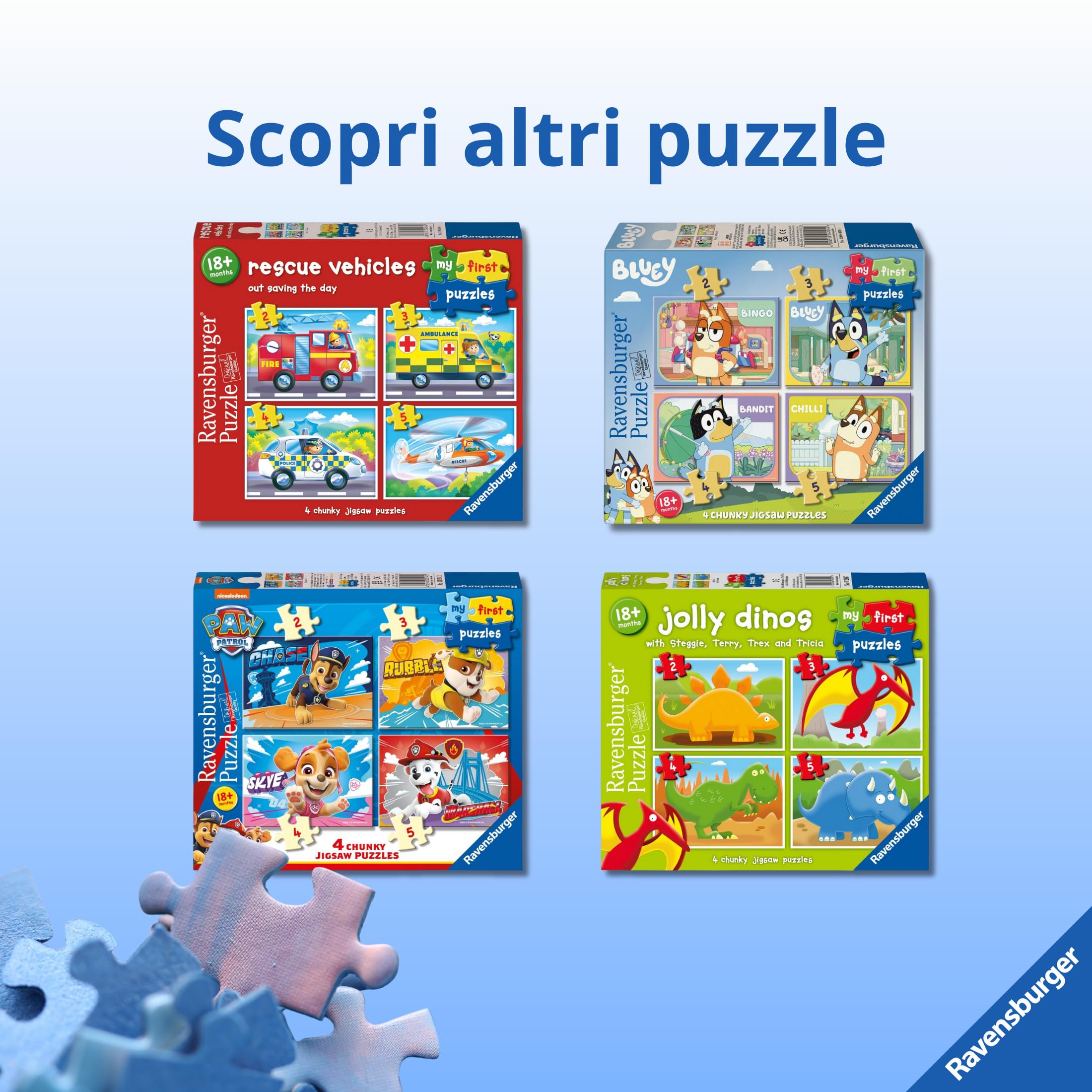 Ravensburger Tiptoi Primo Puzzle: Animali Della Fattoria - 3 Puzzle Da 6 Pezzi Per Bambini Dai 2 Anni, Gioco Educativo Interattivo