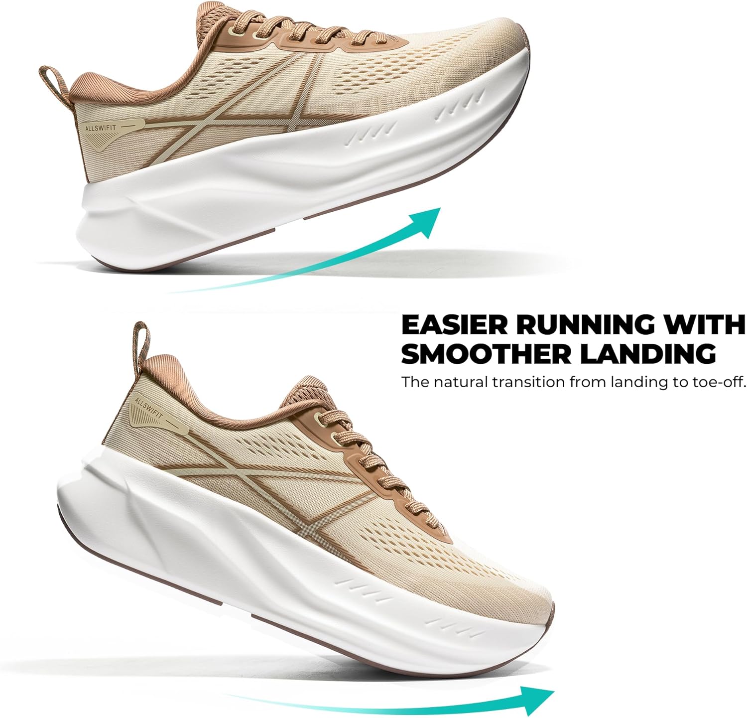 Women's Road Running Shoes Cushion Tennis Shoes Non-Slip Comfortable Lightweight Gym Workout Athletic Arch Support Walking Sneakers Active5K - Image 6