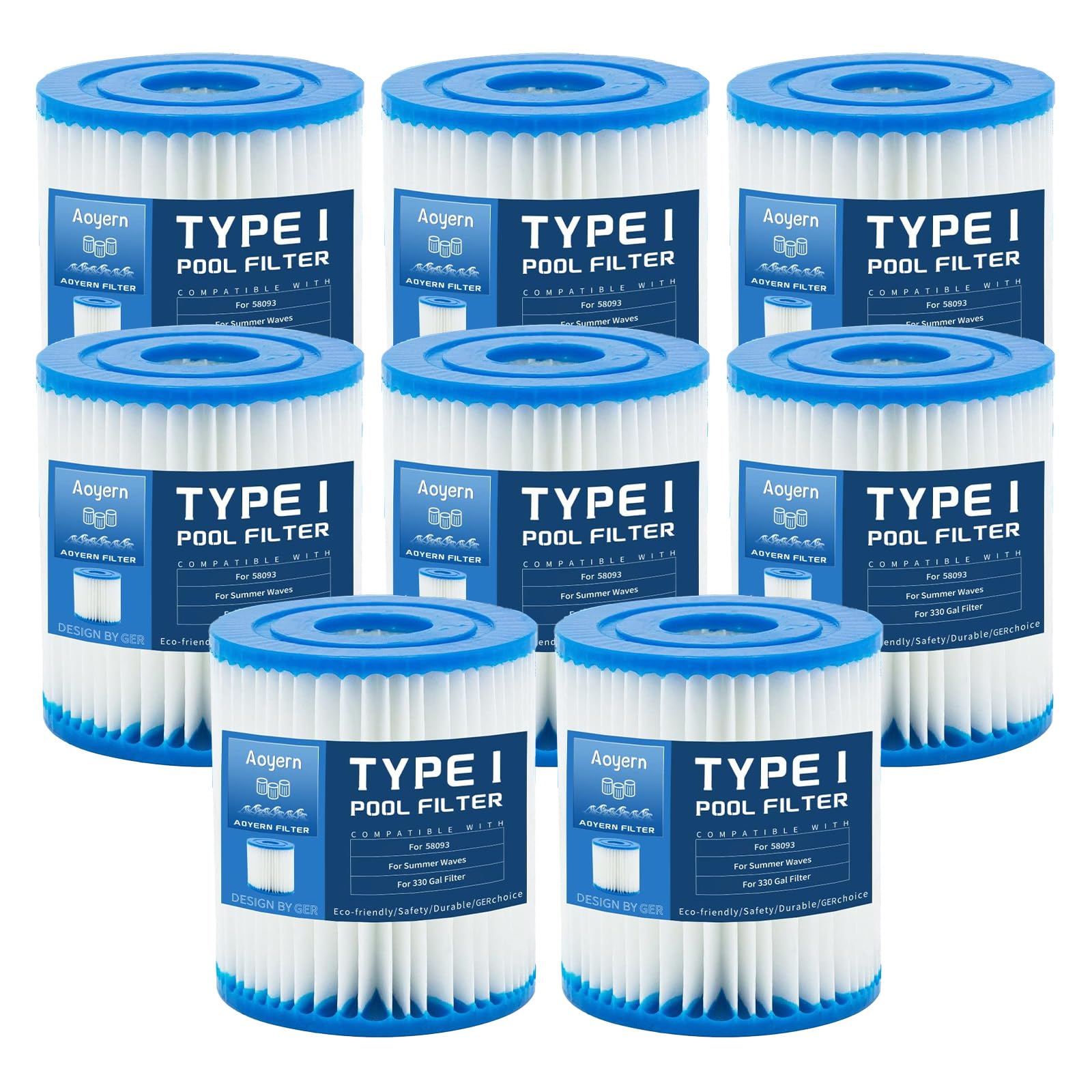 Filtri Misura 1 per cartucce filtranti 58381, Tipo I (8 Pezzi) | cartucce filtranti a cartuccia
