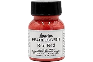 Angelus Pearlescent Leather Paint, Riot Red, 1oz: Paint Your Sole Red