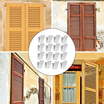 YOXIER 16 Pcs Hurricane Window Clips,Window Board-Up Clips Universal and Reusable Hurricane Storm Plywood Clips,High Strength 1/2 Inch Storm Window Protection Panel Clamps Installation Accessorie Bla