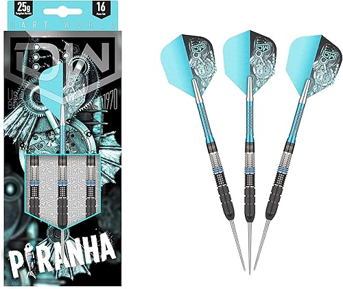 Miniatura 6 de Piranha - Dardos de punta de acero, equilibrados de precisión, precisos y duraderos, perfectos para jugadores profesionales y recreativos