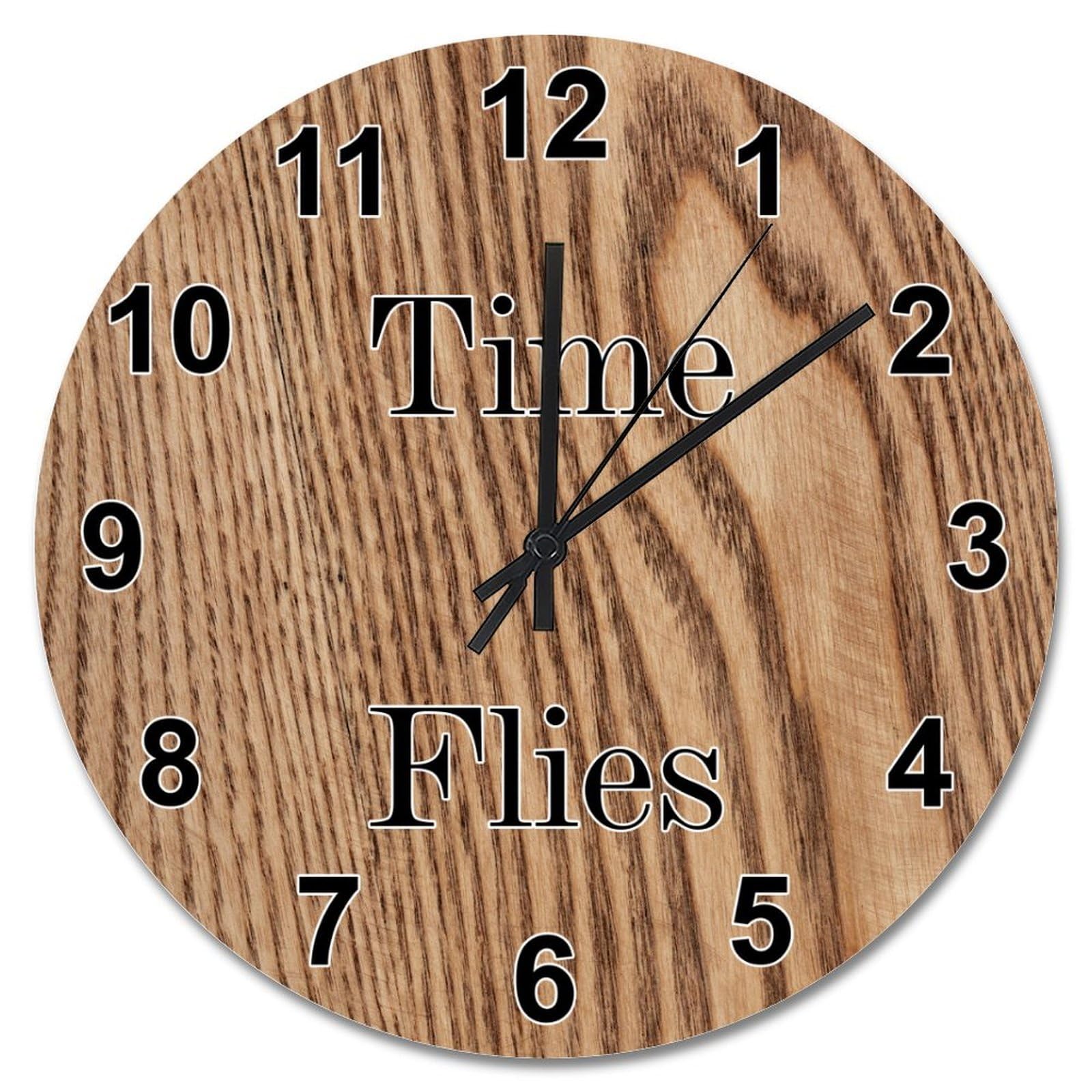 Grande horloge murale en bois anti-tic-tac, 38 cm silencieuse pour retrouver le sommeil