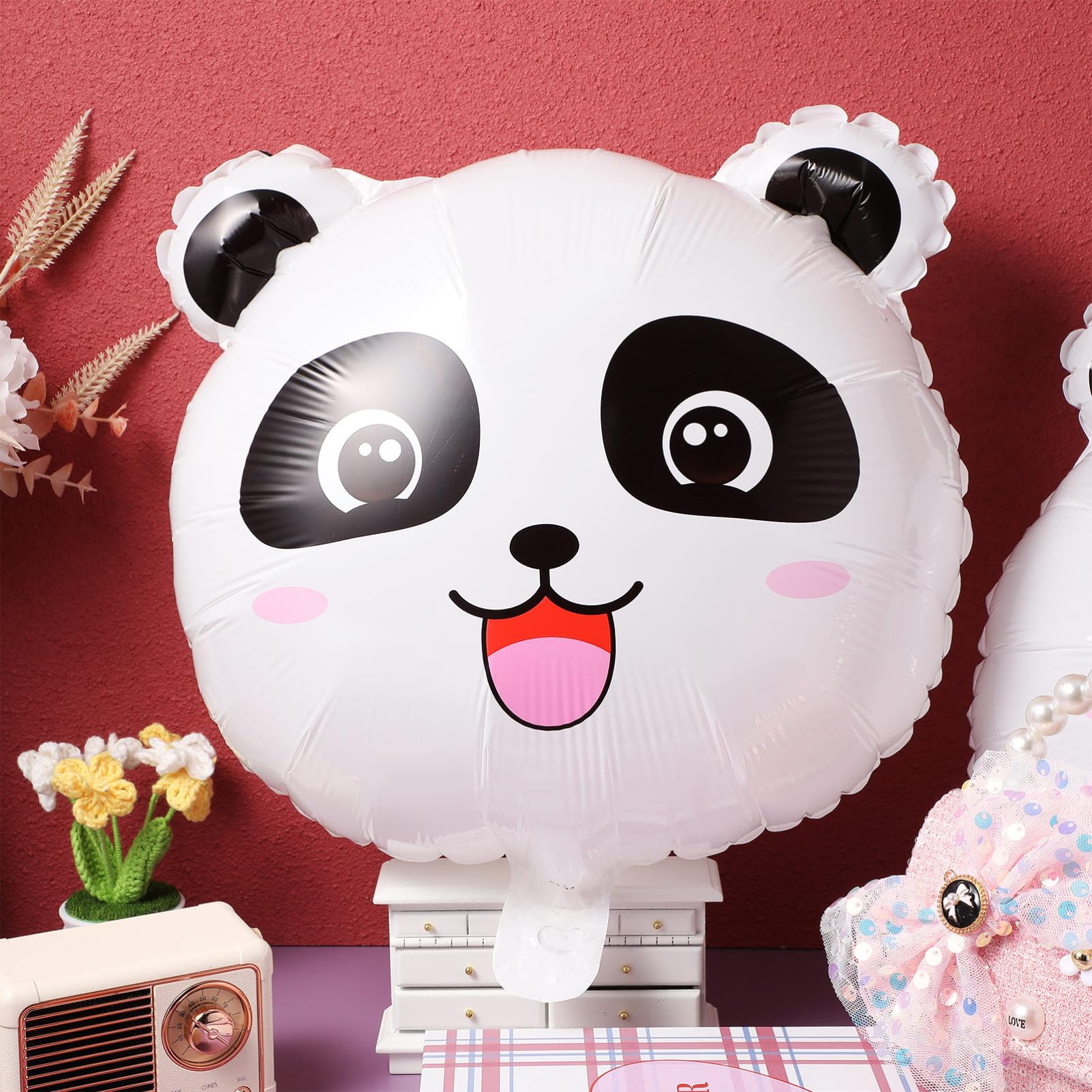 Garneck 100 Pezzi Palloncini Panda Gigante Decorazione Festival Panda Foil Festa Festival Foil