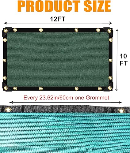 Miniatura 5 de E.share - Tela verde para 70% de sombra de bordes con ojales