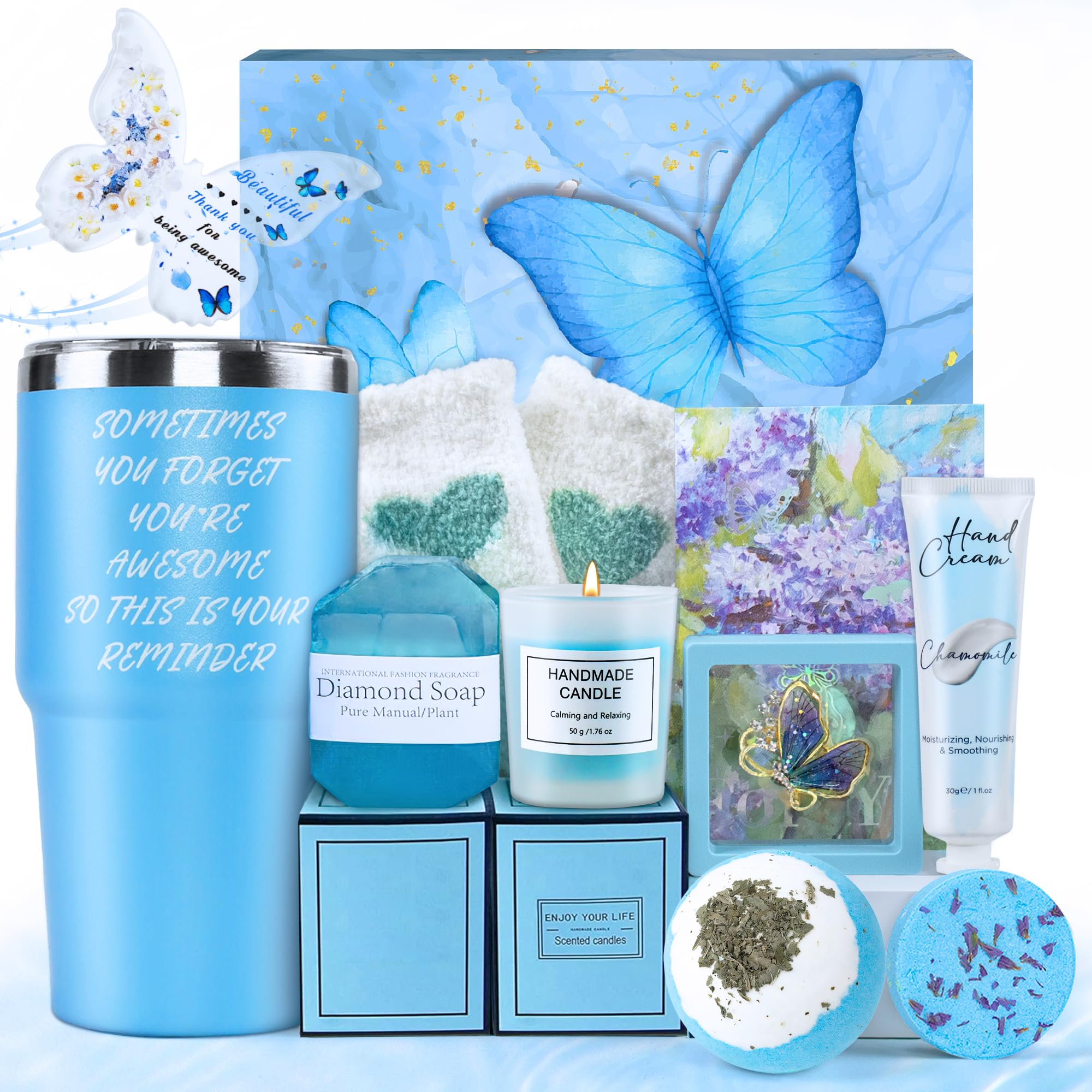 Birthday Gifts for Women Best Friends: Relaxation Spa Sets, Get Well Soon Basket, Friendship Self Care Package, Mothers Day Gifts for Mom - Wife - Grandma - Sister - Coworker - Secretary
