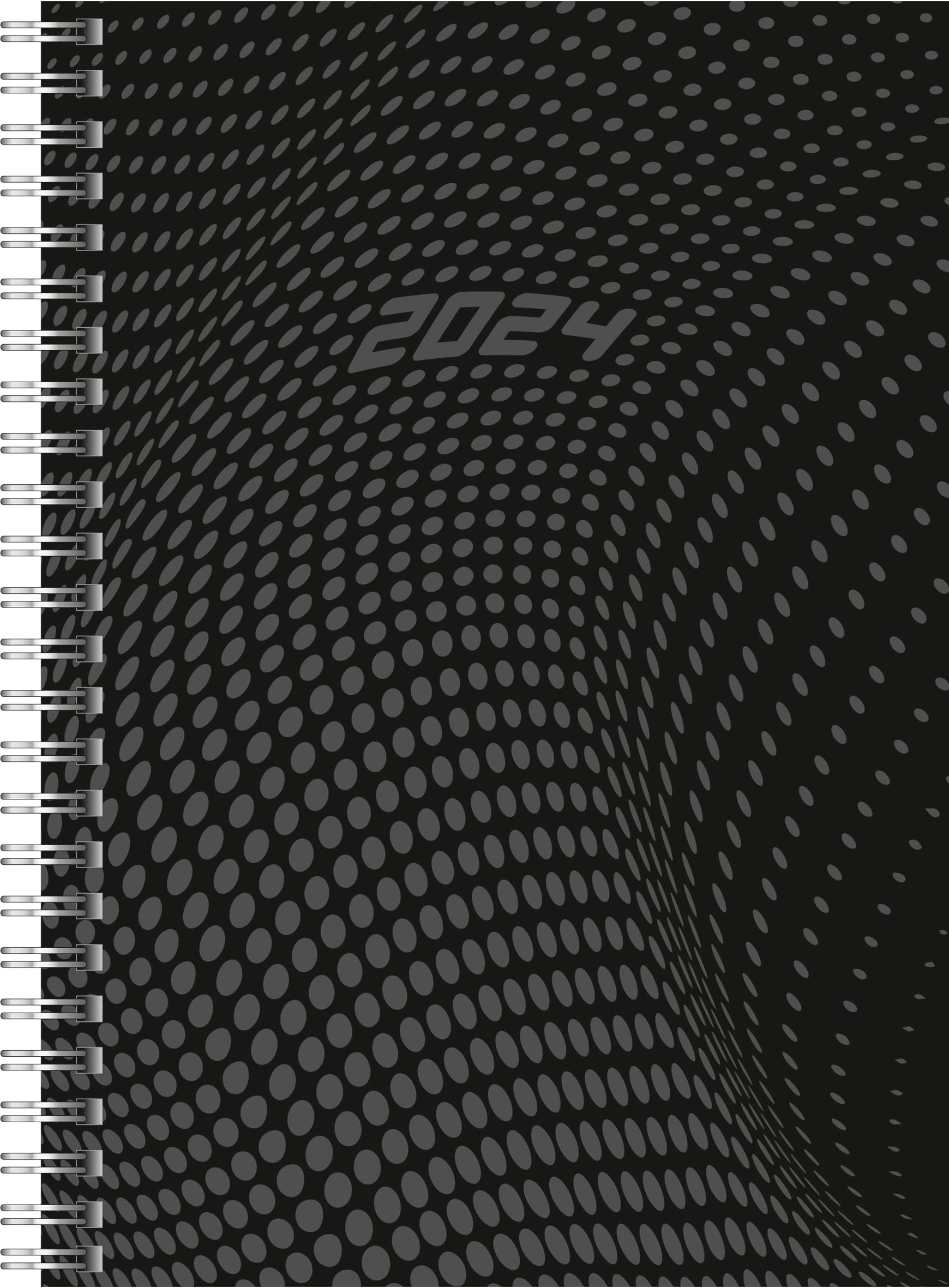 Rido/idé Agenda Semanal "Abstract", Modelo Timing 1 2024, 2 Páginas = 1 Semana A5, Color Beige