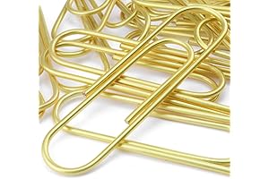 4 Inch Large Paper Clips 35 Pcs Jumbo Gold Paper Clips for...